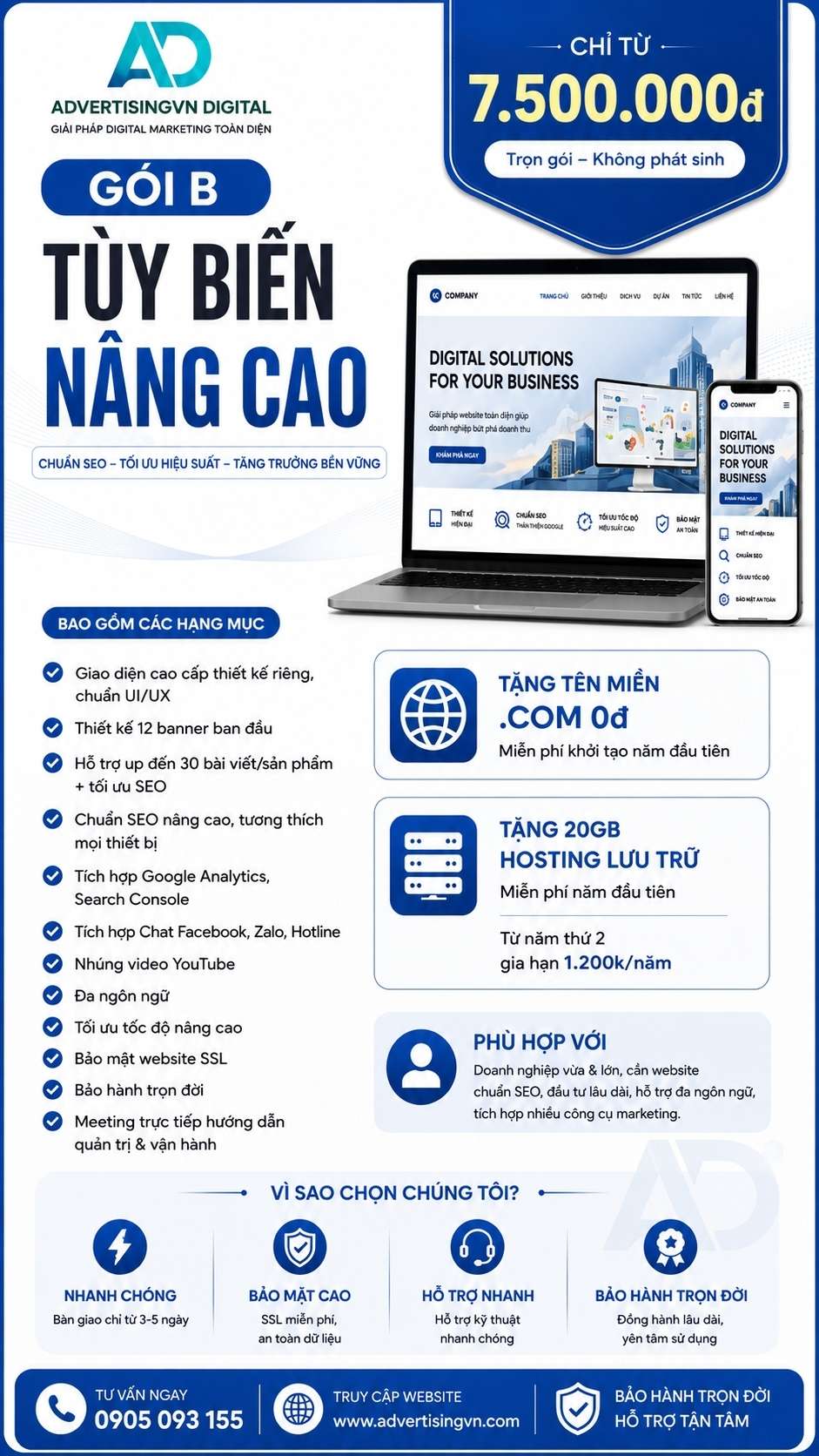thiết kế web Tùy biến nâng cao