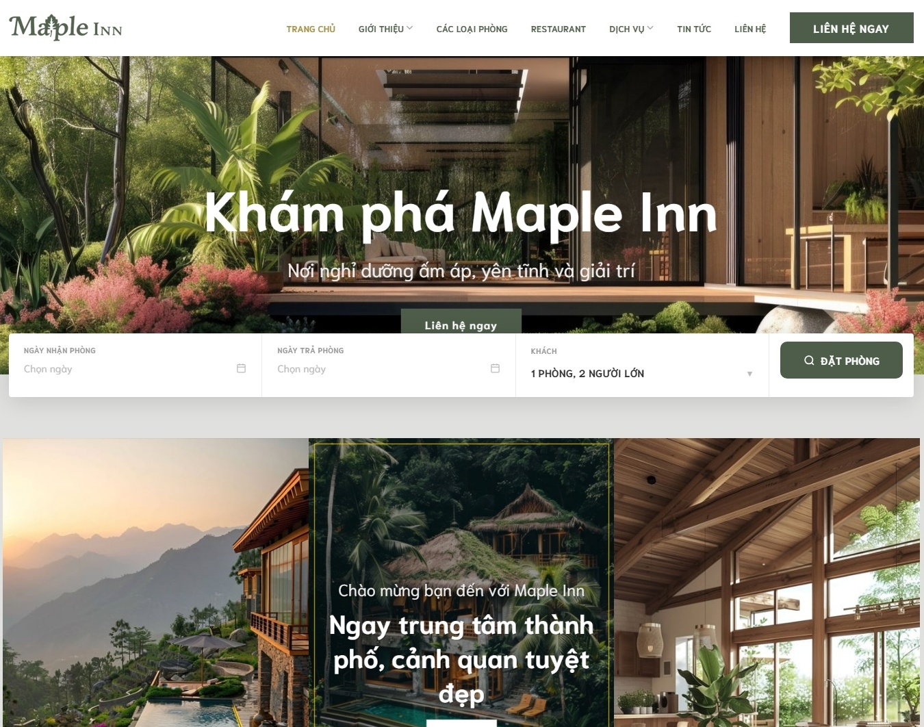 Thiết kế Website khách sạn – hotel 06 1 Thiết kế Website khách sạn – hotel 06
