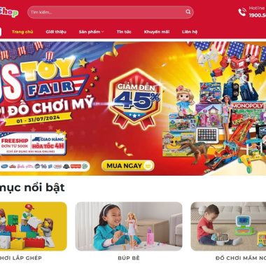 Thiết kế website bán đồ chơi trẻ em 01