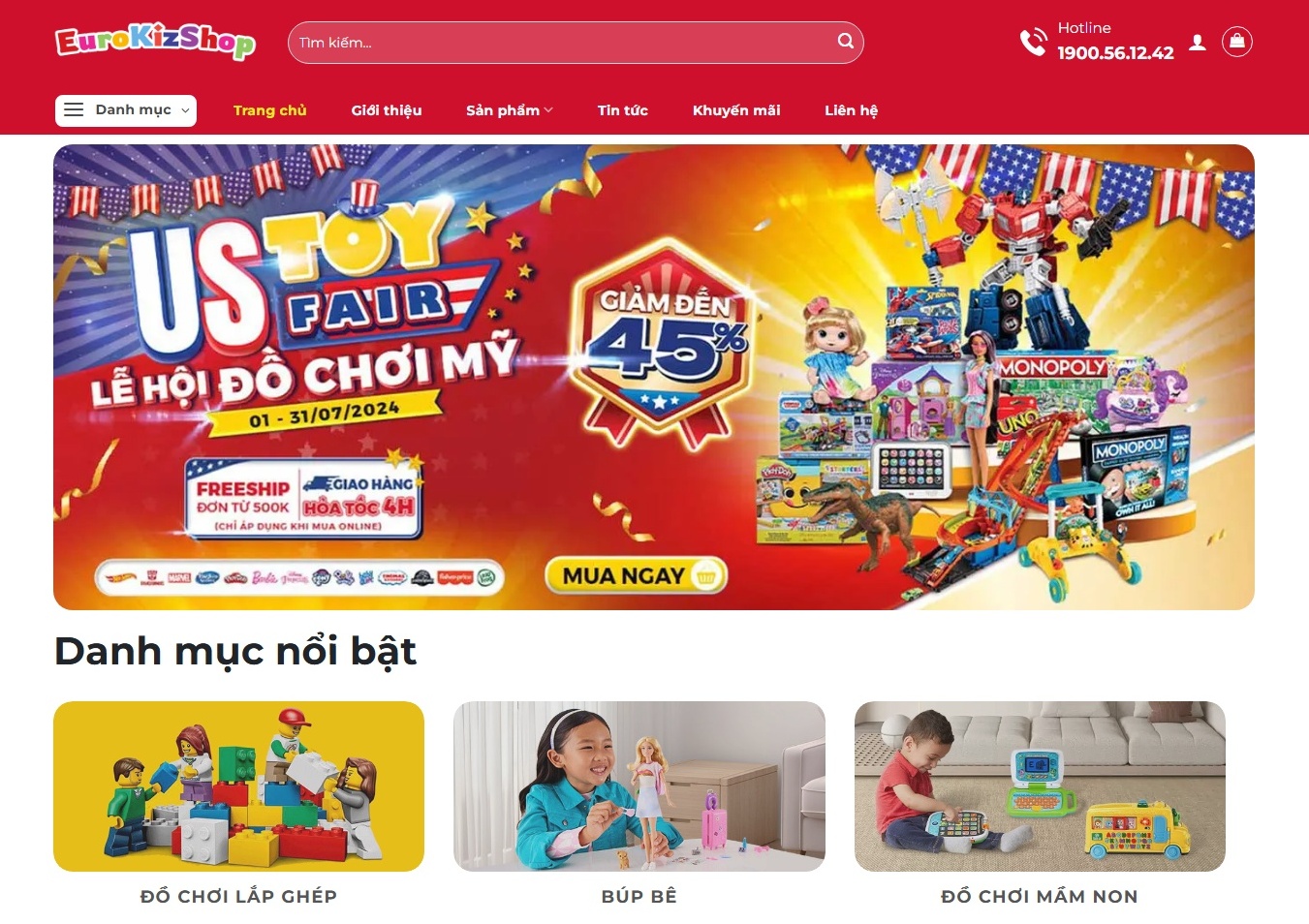 Thiết kế website bán đồ chơi trẻ em 01 1 Thiết kế website bán đồ chơi trẻ em 01